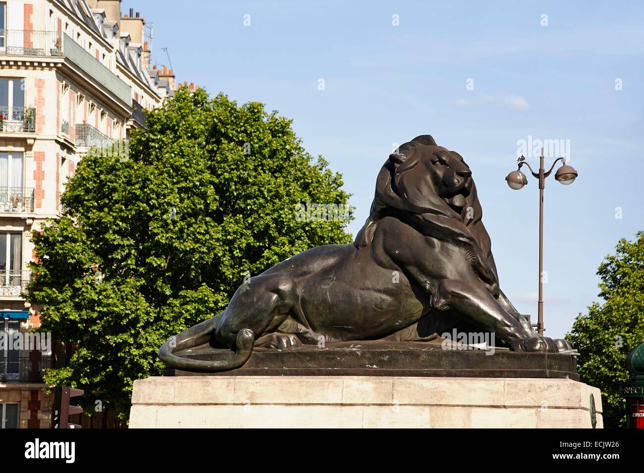 France, Paris, Place Denfert Rochereau, Replica of the Belfort Lion