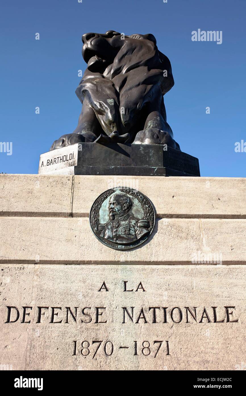France, Paris, Place Denfert Rochereau, Replica of the Belfort Lion