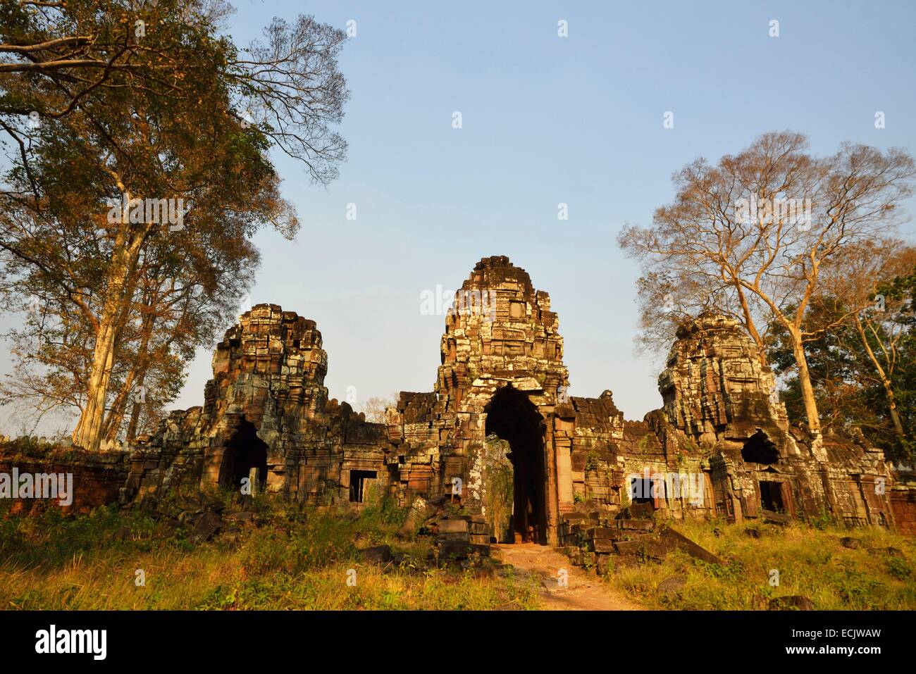 Cambodia, Preah Vihear province, temple of Preah Khan Kampong Svay or Prasat Bakan, liste as World Heritage by UNESCO, 11th century, built by Suryavarman II and renovated by Jayavarman VII Stock Photo