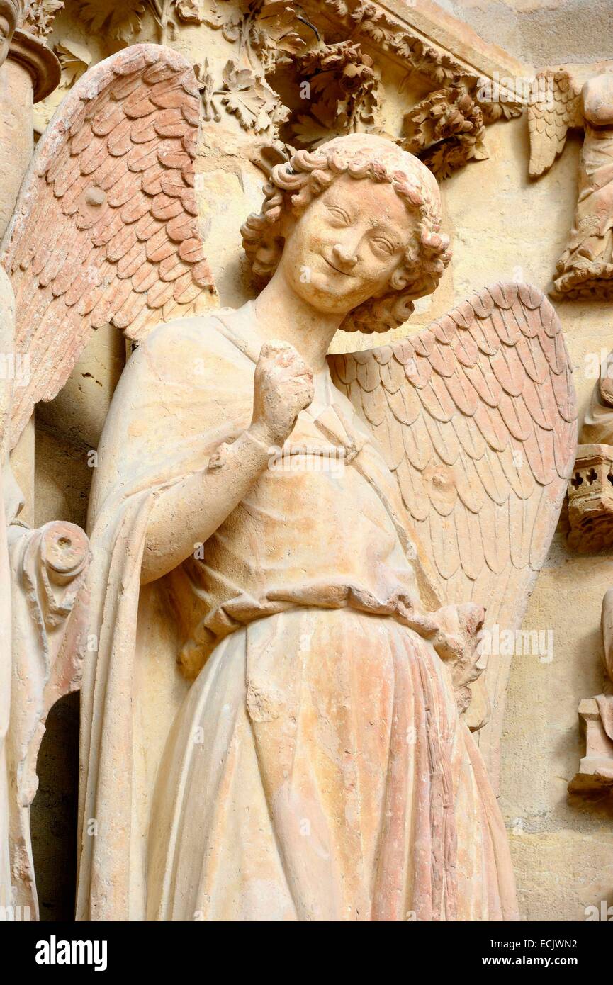 France, Marne, Reims, Notre Dame de Reims cathedral, listed as World