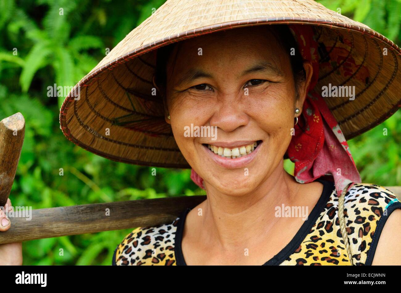 Girl with hat and face mask during Covid pandemic, Bangkok