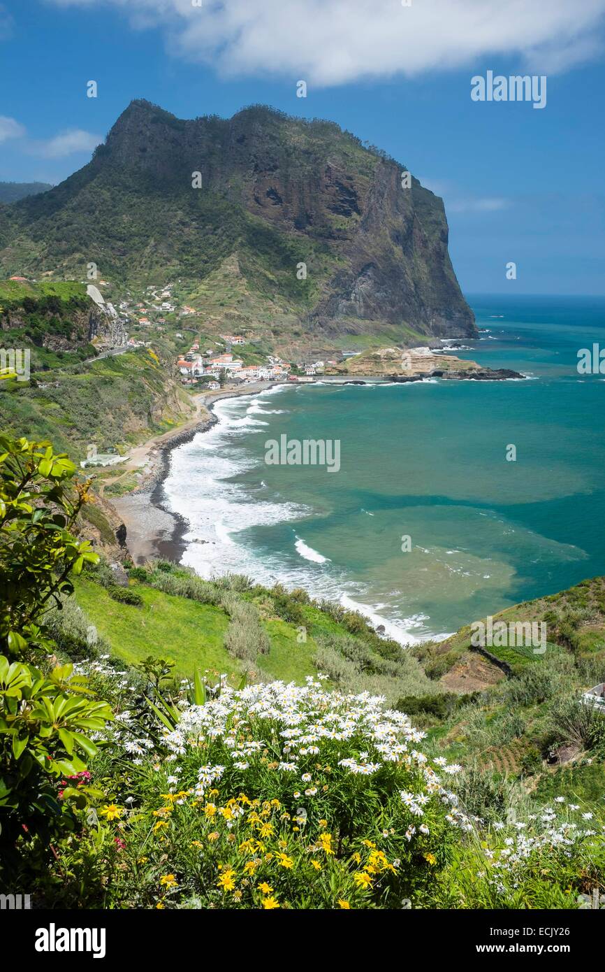 Machico Bay Machico Madeira Portugal Stock Photos Machico