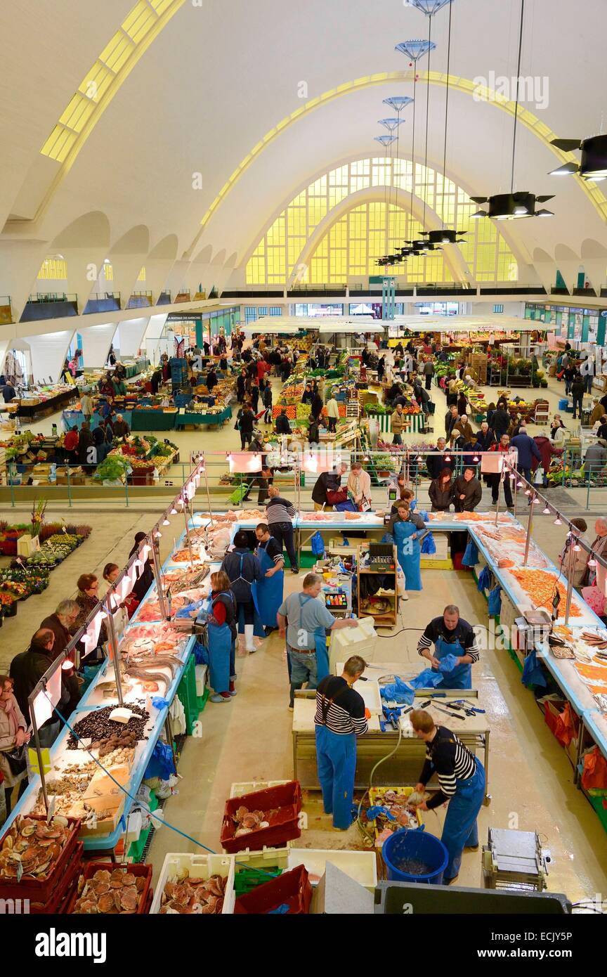 France, Marne, Reims, the halles du Boulingrin (Boulingrin market) Stock Photo