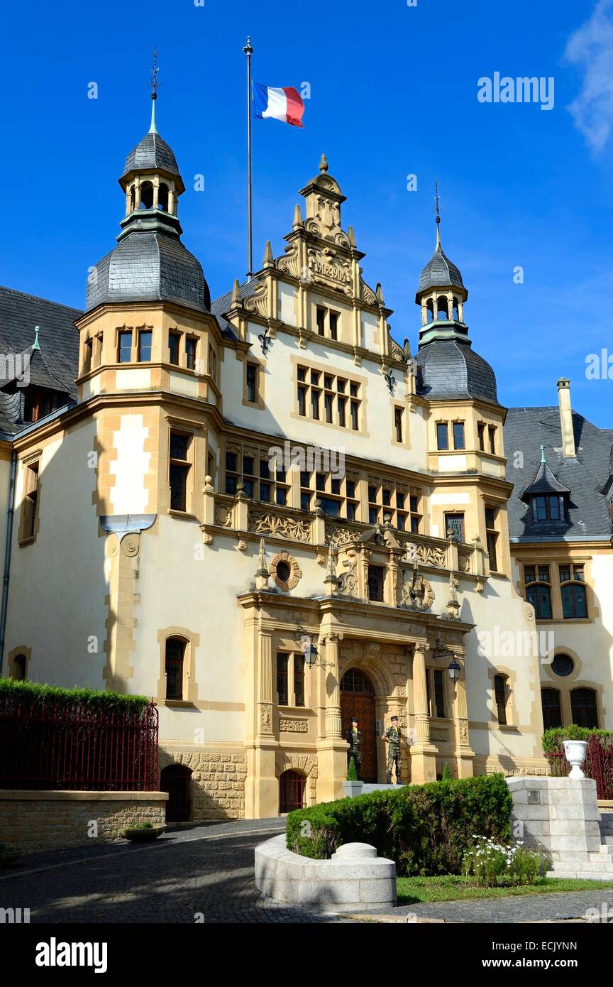 France, Moselle, Metz, the governor's palace that houses nowadays the commander of the North East military region Stock Photo