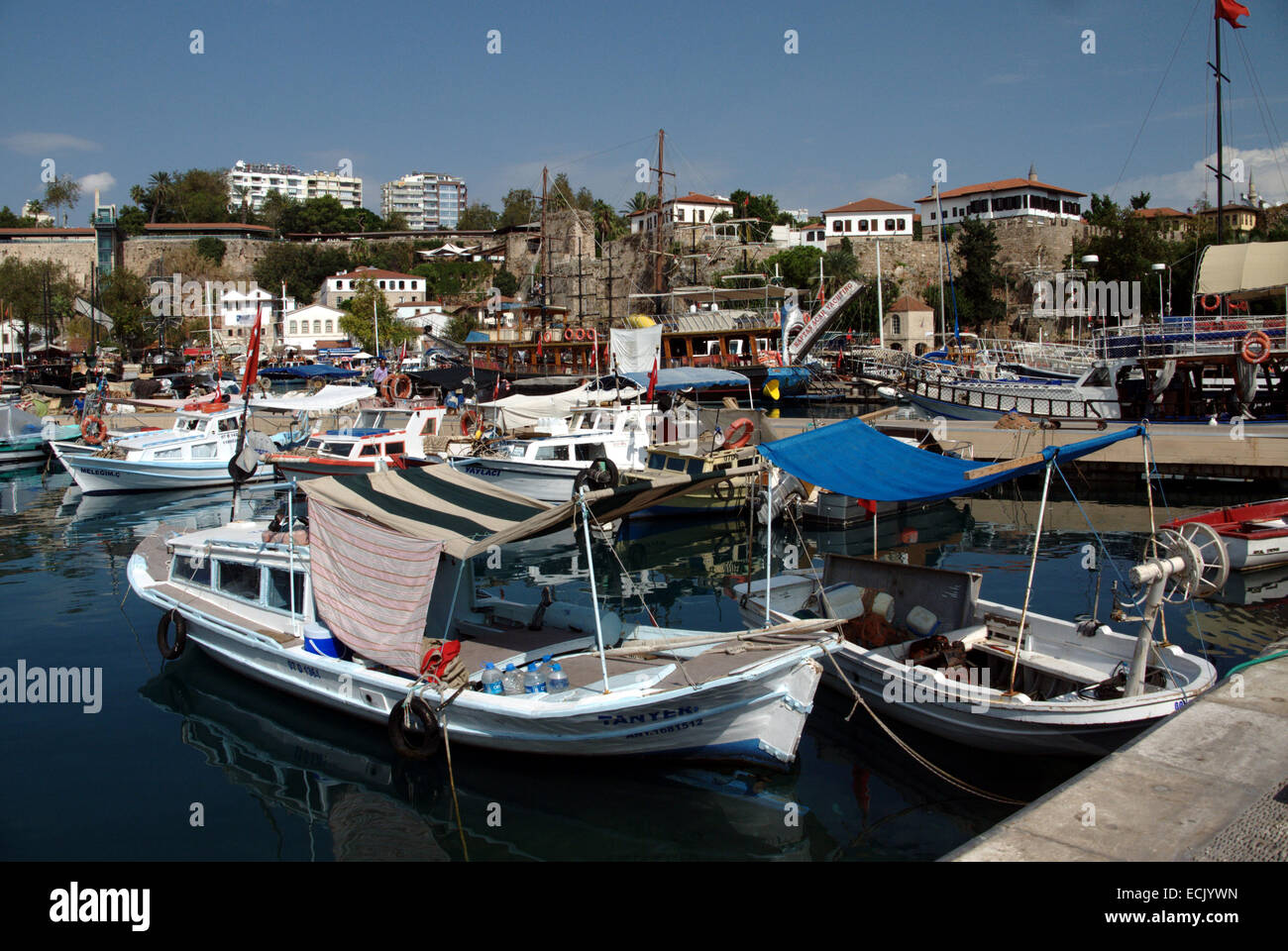 Yacht Marina (Old Harbour), Antalya, Turkey. Stock Photo