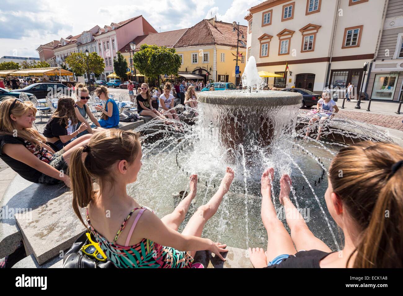 Lithuania (Baltic States), Vilnius, historical center listed as World Heritage by UNESCO, street Rotuses gatve Stock Photo