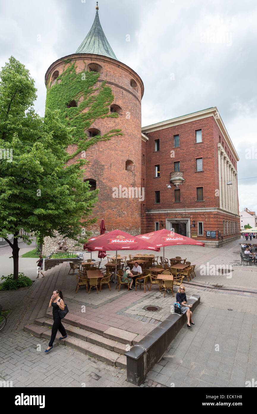 Latvia, Vidzeme, Riga, European capital of culture 2014, historical centre listed as World Heritage by UNESCO, the powder tower Stock Photo
