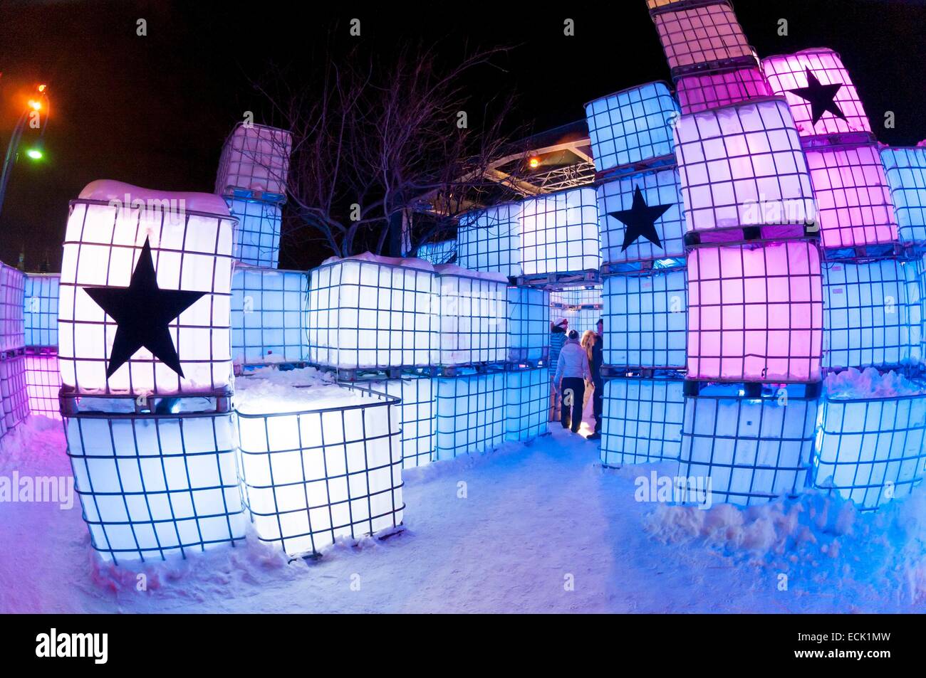 Canada, Quebec province, Montreal, Igloofest rave party on the St