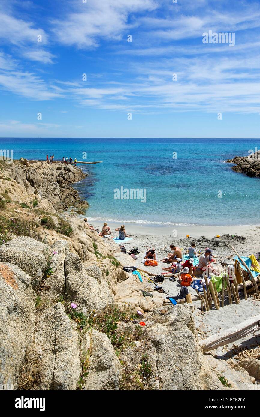France, Var, Saint Tropez peninsula, Ramatuelle, Cap Taillat, Conservatoire du Littoral, protected area Stock Photo