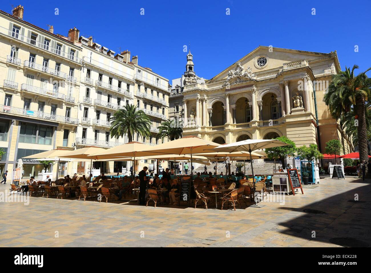 France, Var, Toulon, Place Victor Hugo, Opera Stock Photo