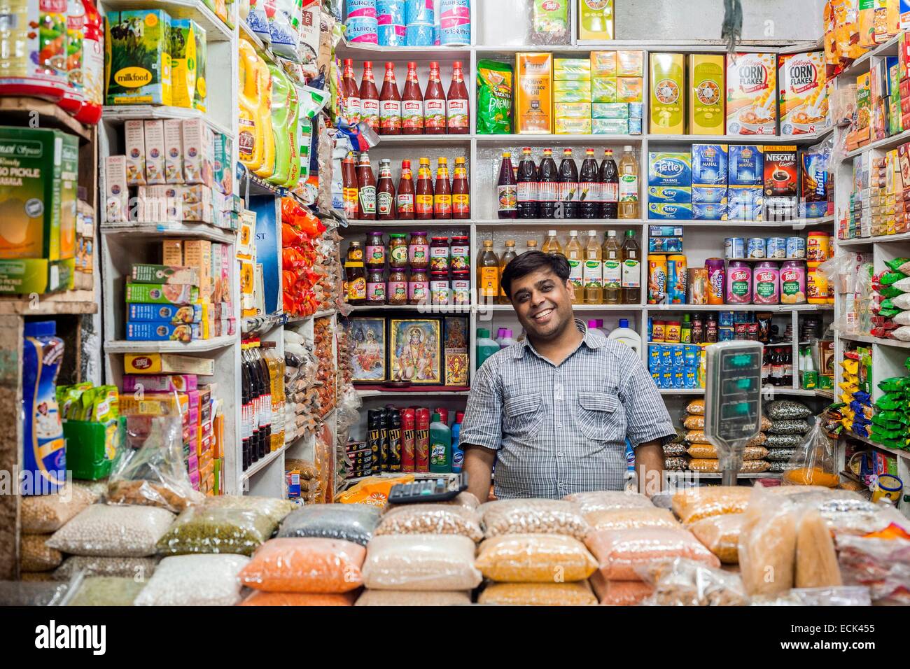 India, New Delhi, INA Market (Indian National Army Market), food market Stock Photo
