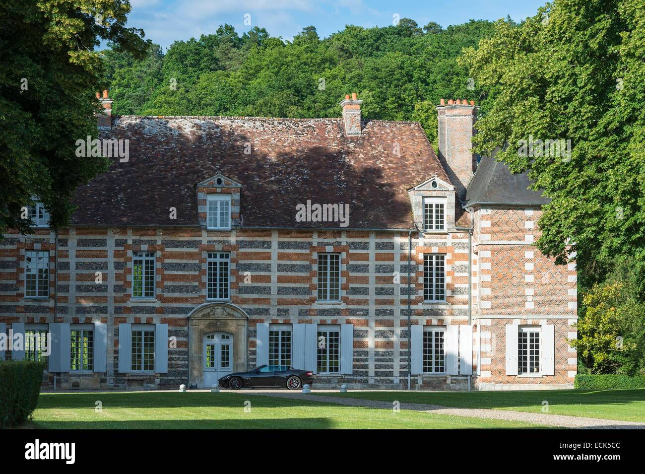 France, Eure, Fontaine l'Abbe, the 17th century castle Stock Photo