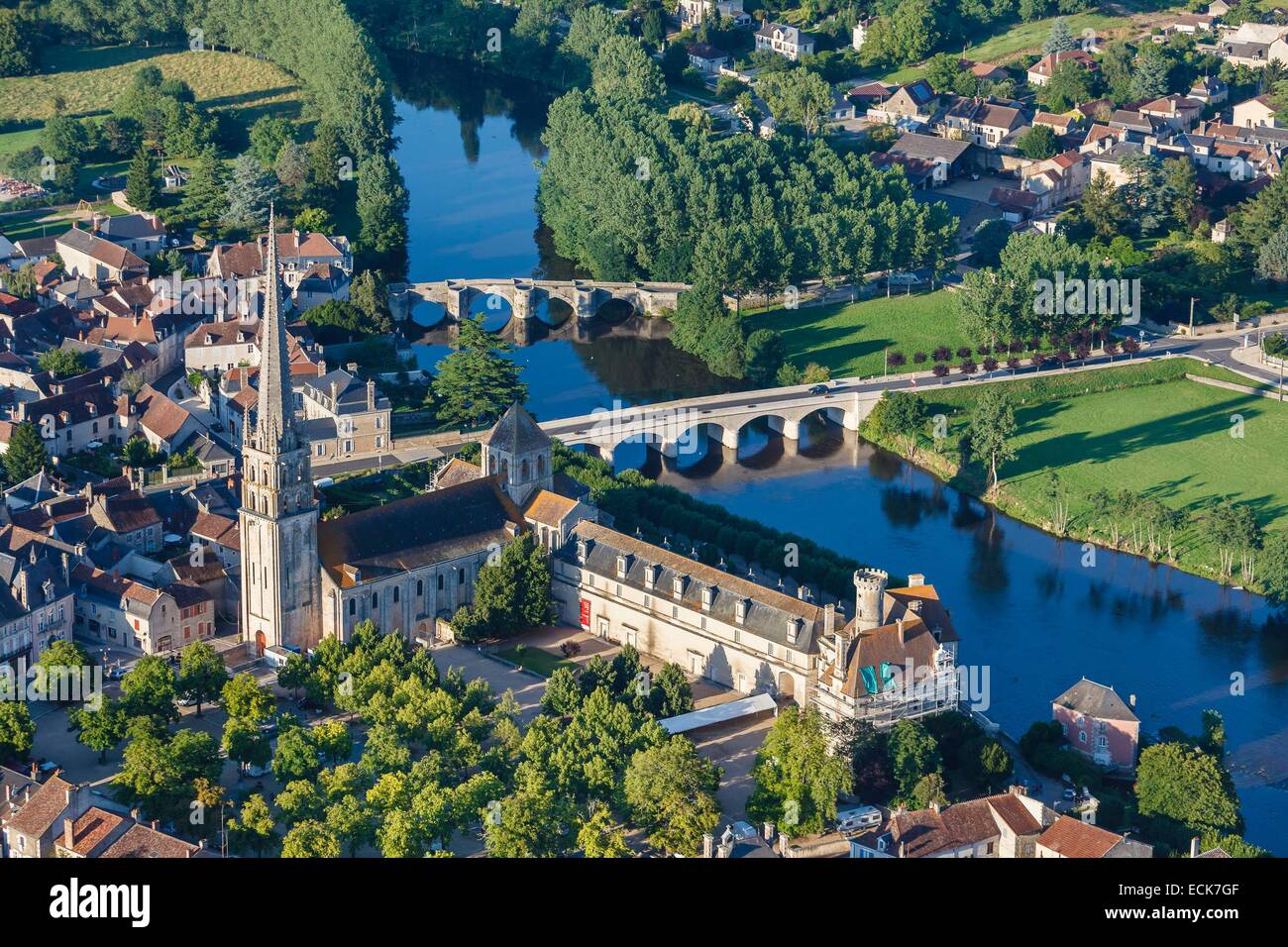 France, Vienne, Saint Savin, abbey listed as World Heritage by UNESCO