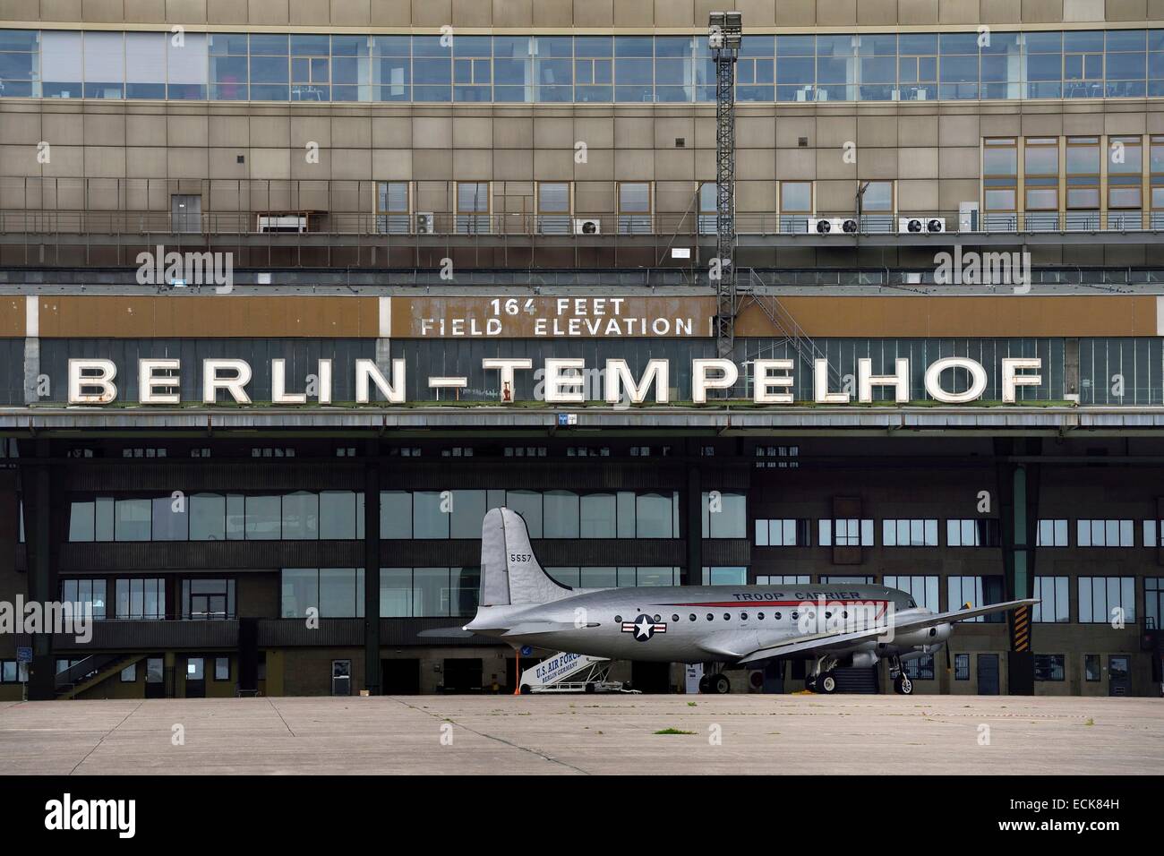 Germany, Berlin, former Berlin-Tempelhof international airport Stock Photo