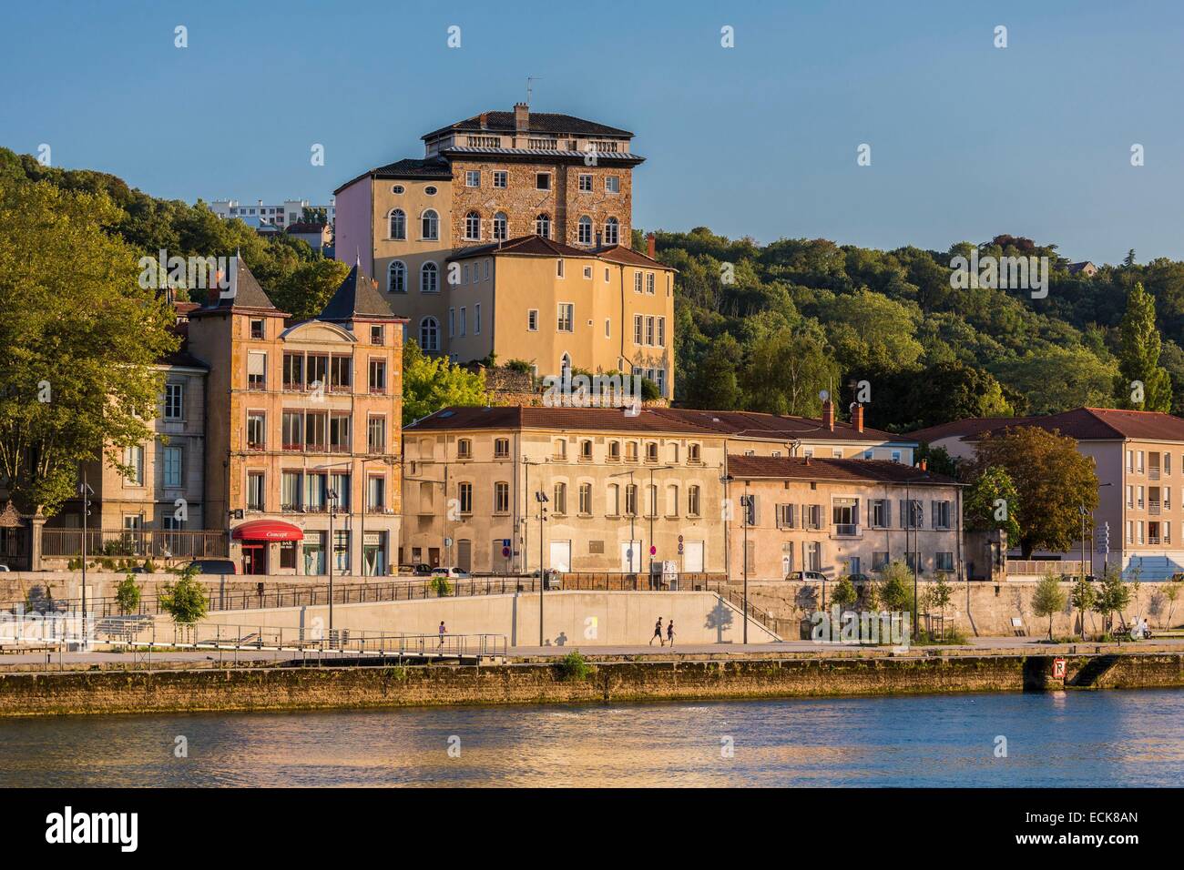 France, Rhone, Lyon, Caluire et Cuire, quay Georges Clemenceau Stock Photo