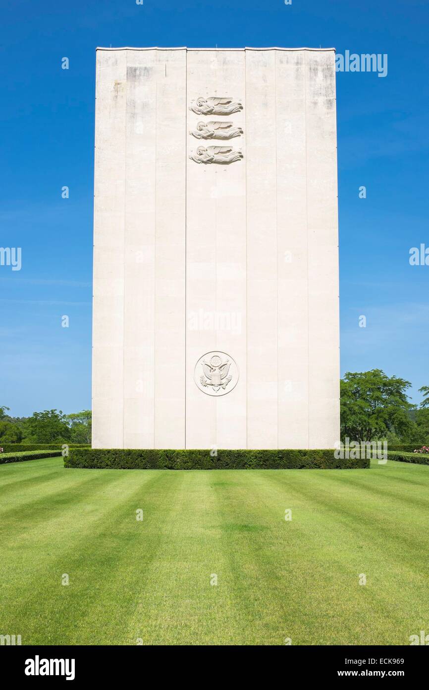 France, Moselle, Saint-Avold, Lorraine American Cemetery and Memorial, the largest American World War II cemetery in Europe Stock Photo