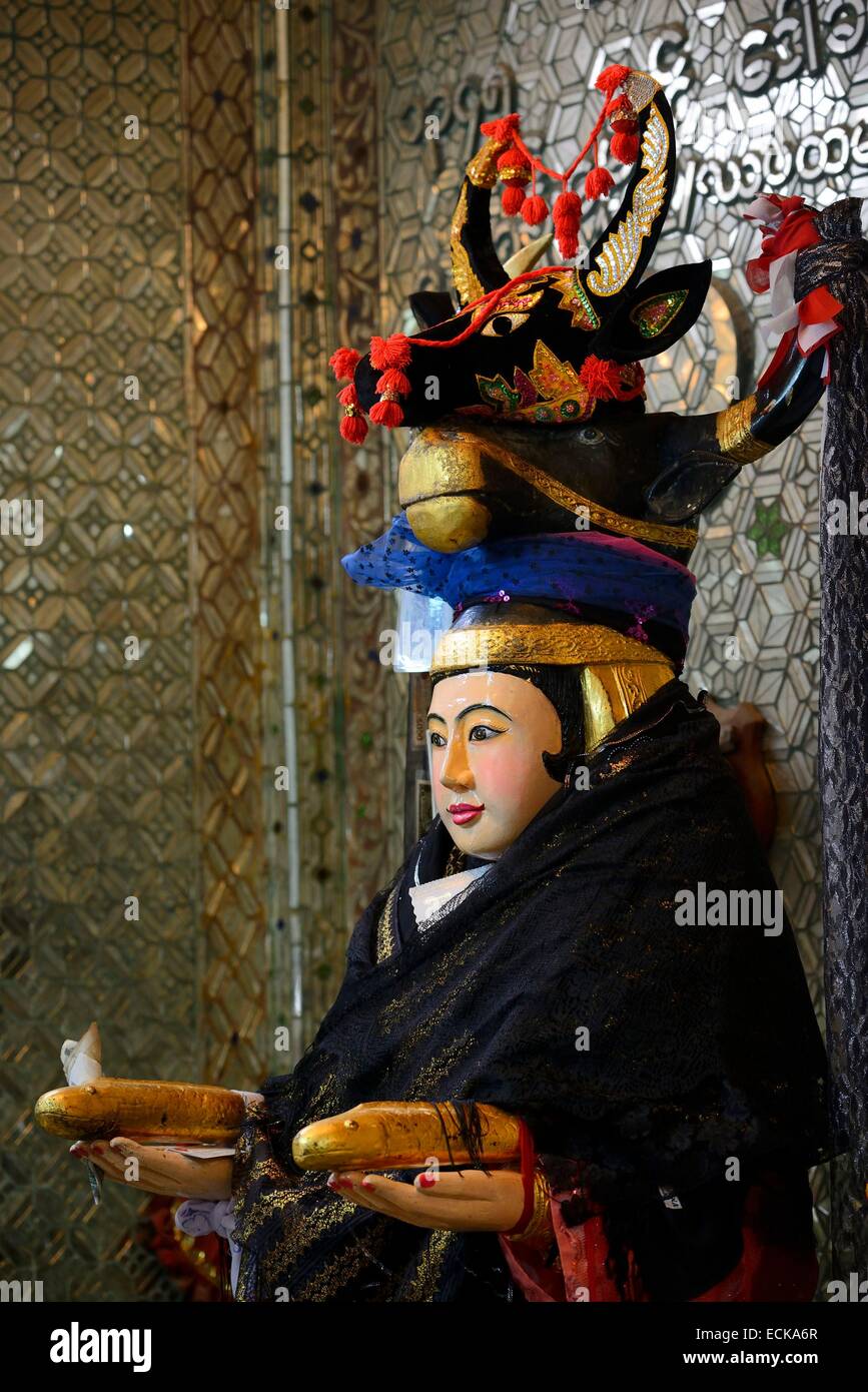 Myanmar (Burma), Bago (Pegu), Statue of Nat (spirit) Bago Medaw, also ...