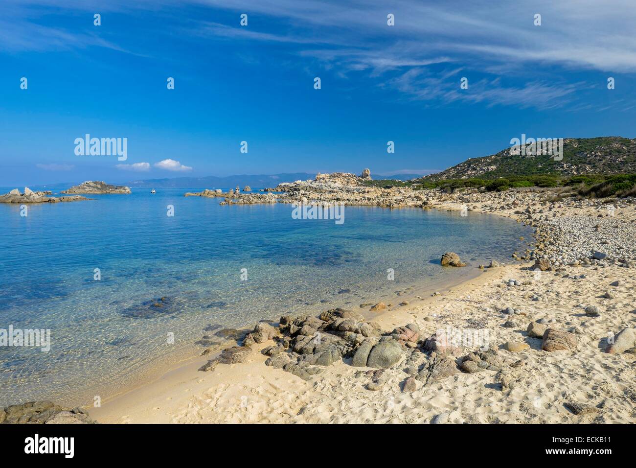 France, Corse-du-Sud, Belvedere-Campomoro, Campomoro-Senetosa preserved natural site Stock Photo