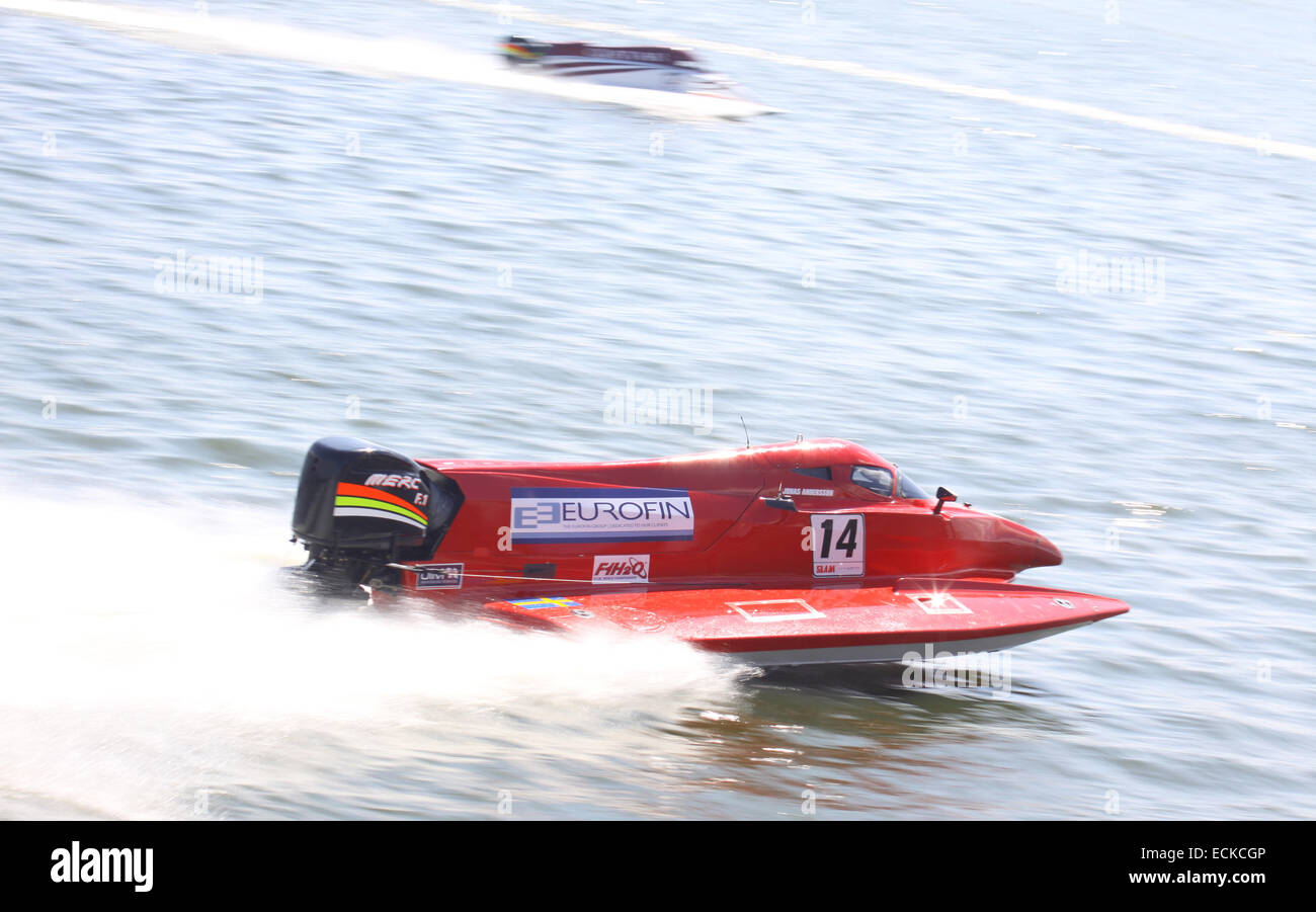 Formula 1 H2O Powerboat World Championship GrandPrix in Vyshgorod, Ukraine Stock Photo