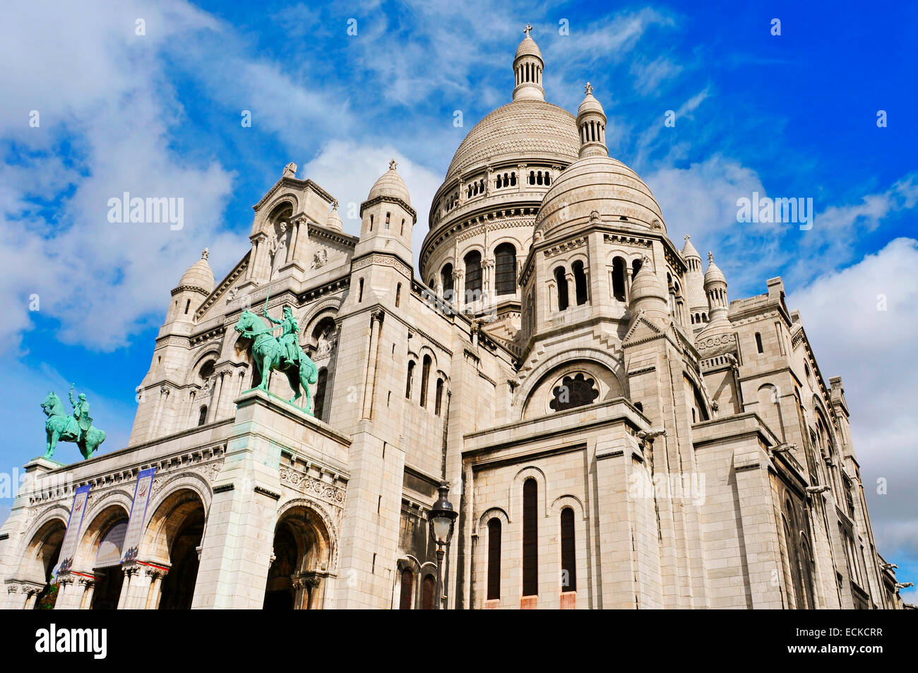view of the Sacre-Coeur Basilica in Paris, France Stock Photo