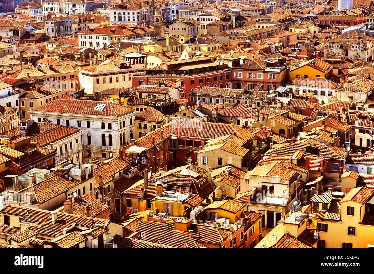 aerial view of the sestiere of San Marco in Venice, Italy Stock Photo