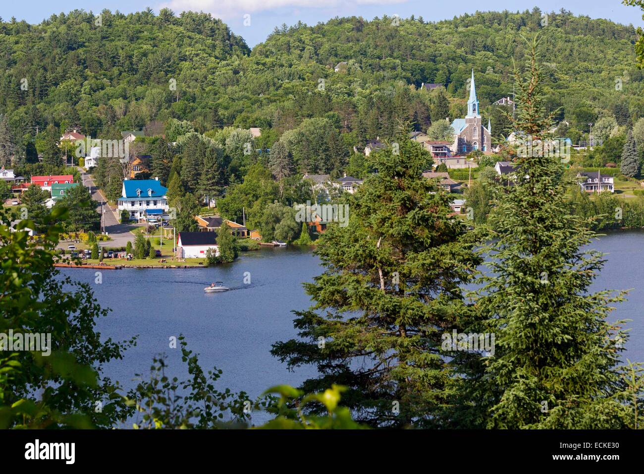 Canada, Quebec, Mauricie, the Shawinigan area, Grandes-Piles one of the most beautiful villages in Quebec Stock Photo