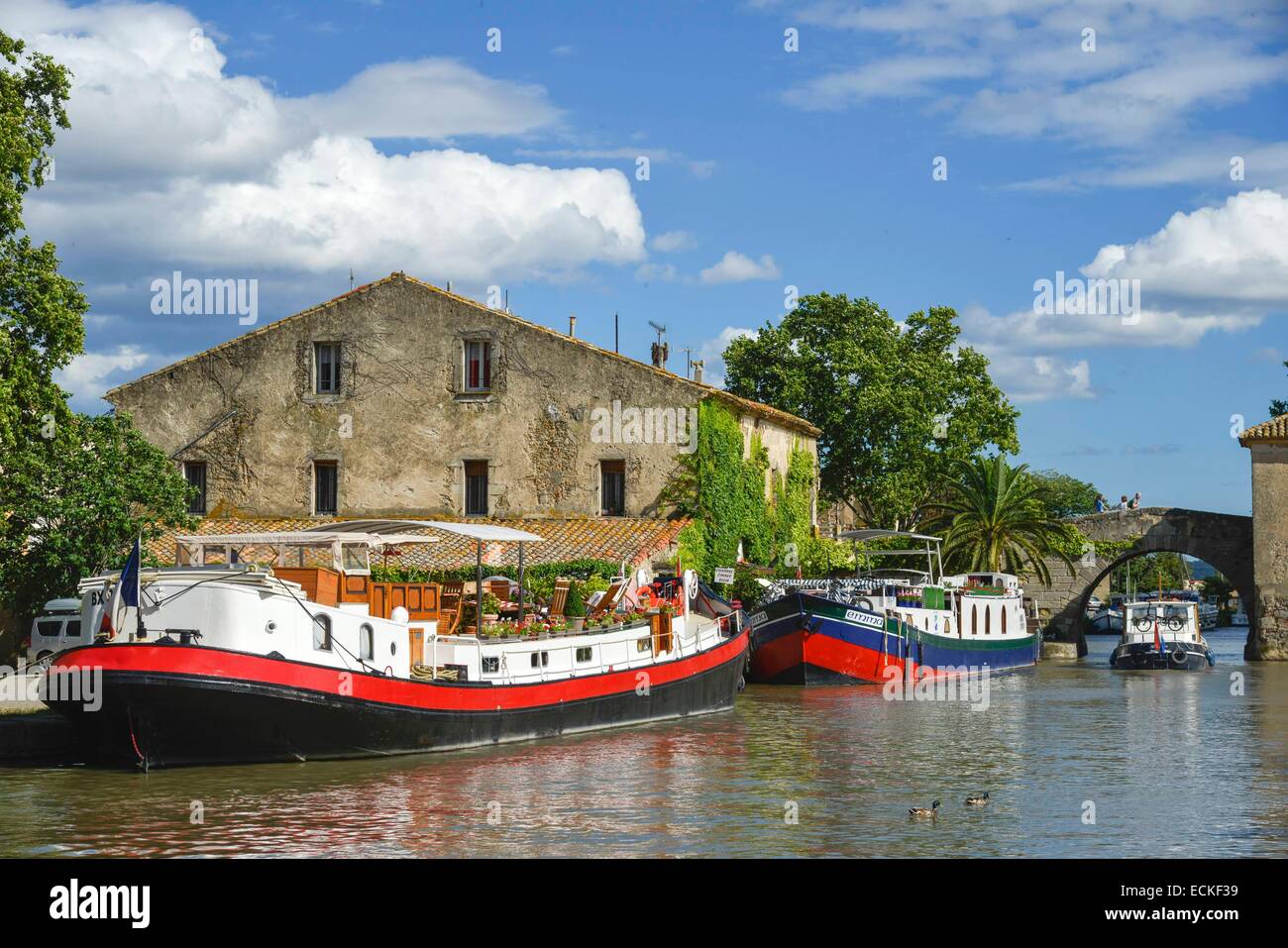 France, Aude, Saint Nazaire d'Aude, Canal du Midi listed as World