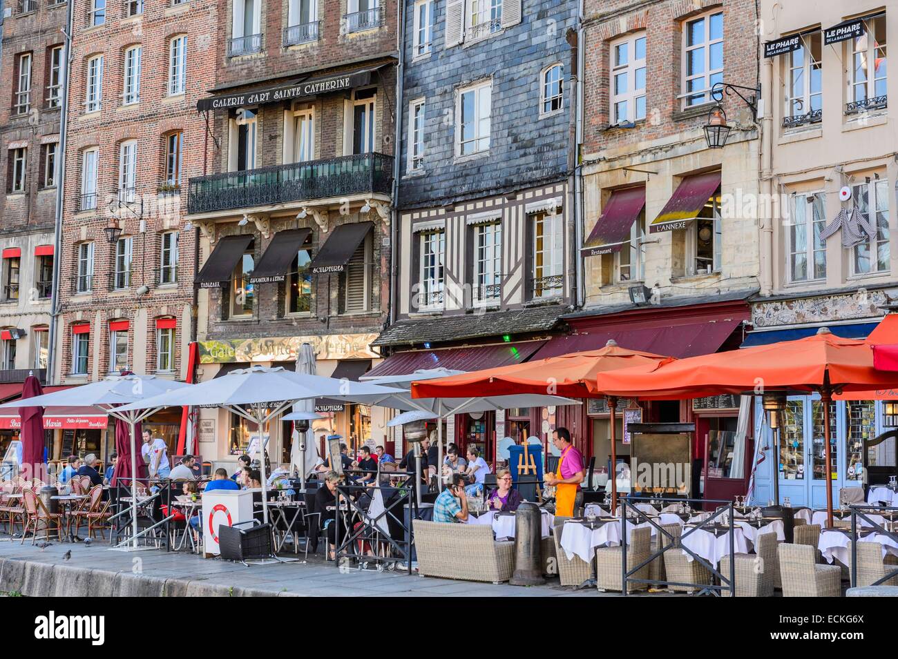 France, Calvados, Pays d'Auge, Honfleur and its picturesque harbour