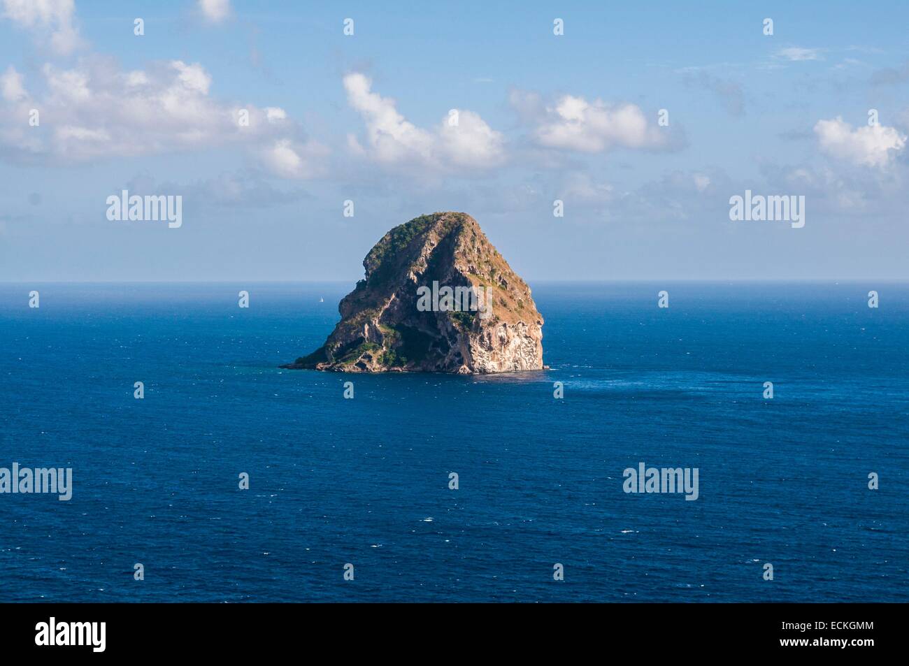 France, Martinique, rocher du Diamant (Diamond Rock) Stock Photo