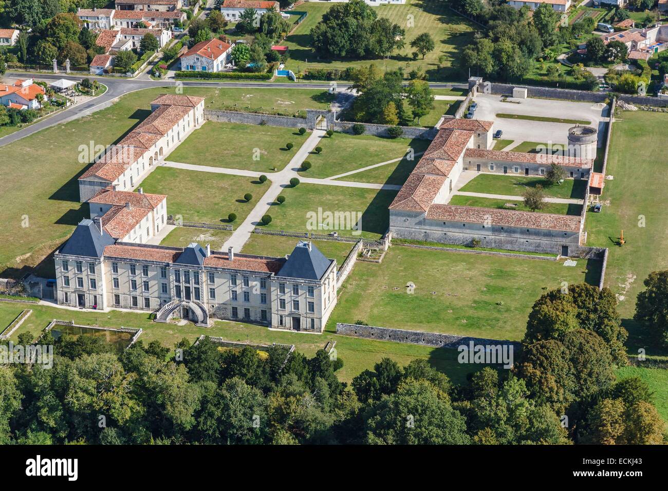 France, Charente Maritime, Le Douhet, Le Douhet castle (aerial view