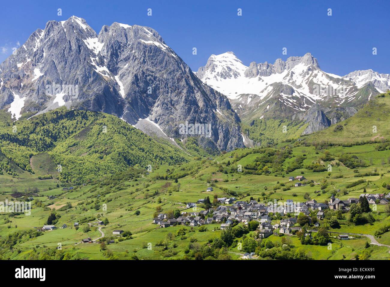 France, Pyrenees Atlantiques, Lescun and Anie peak, Aspe valley Stock Photo