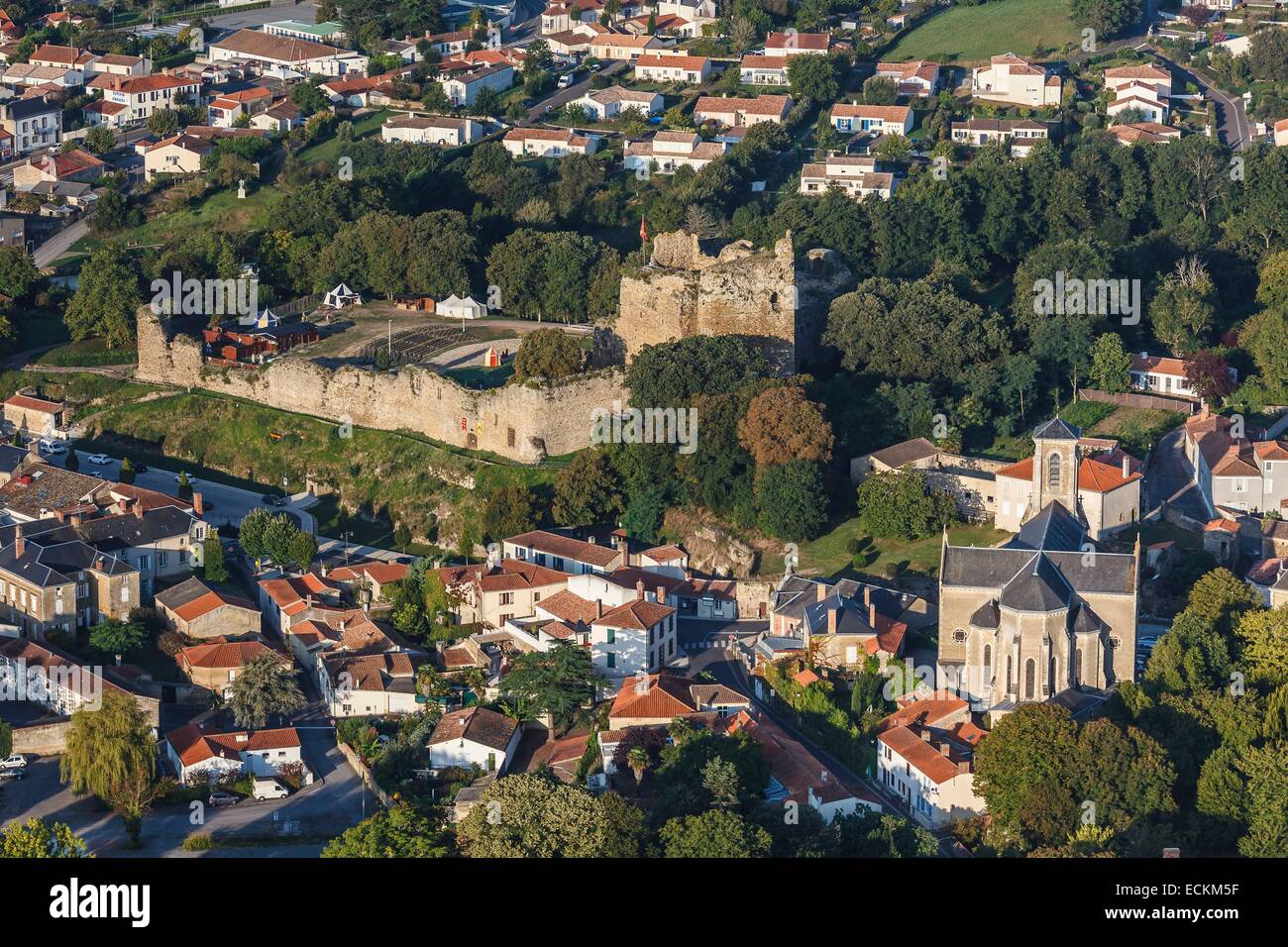 France, Vendee, Talmont Saint Hilaire, the church and the castle