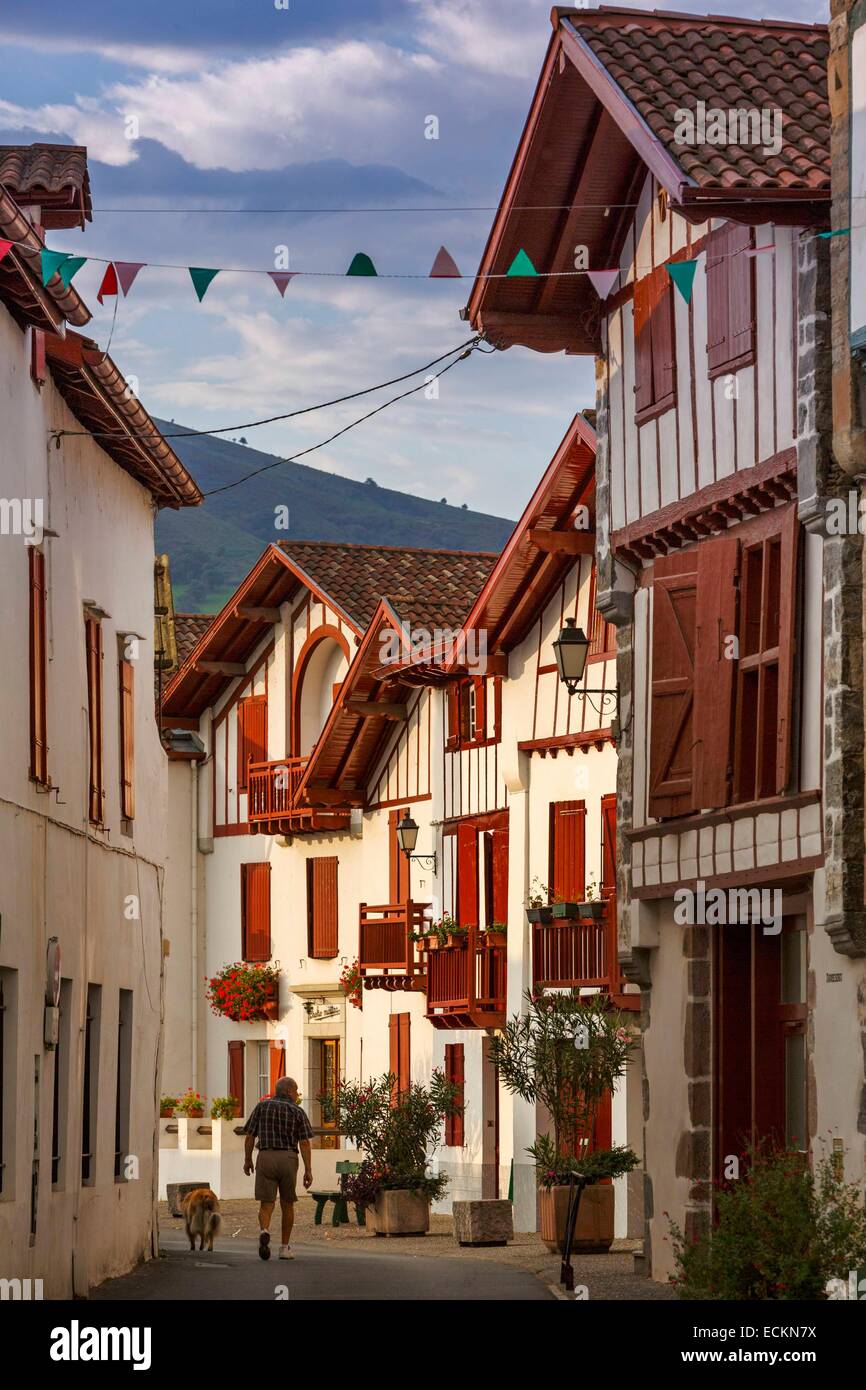 Premium Photo  Facade with doors and windows typical of the south of  france in the basque country bayonne