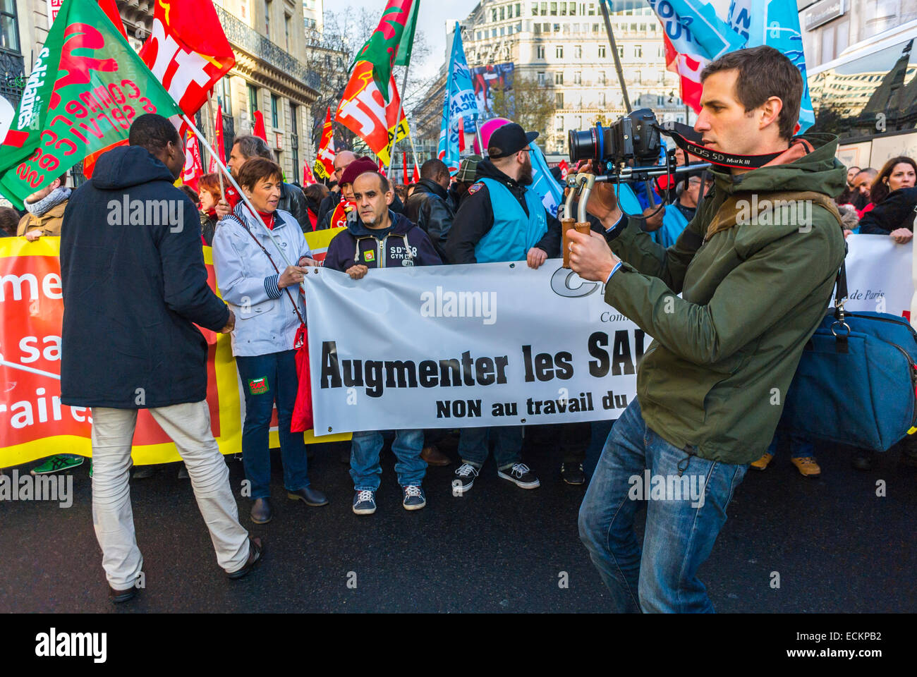 Paris, France. Many French Labor Unions representing store employees ...