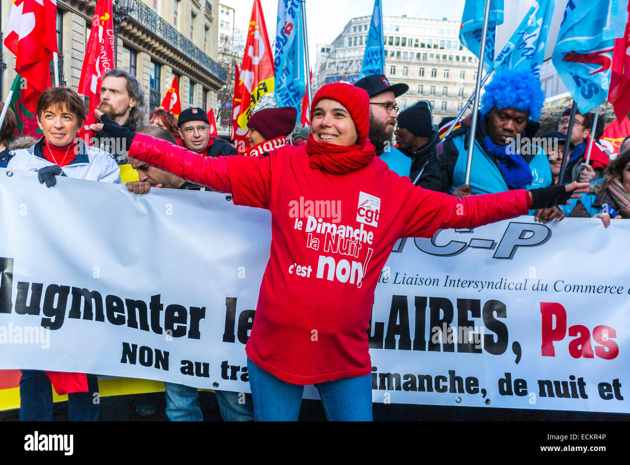 Paris, France. Many French Labor Trade Unions representing store ...
