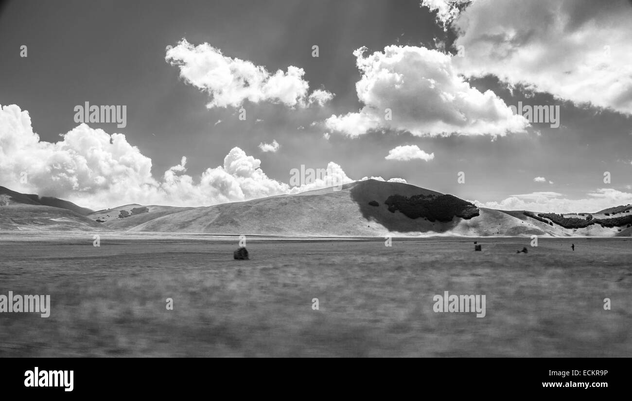 Landscape mist cloudy sky Black and White Stock Photos & Images - Alamy