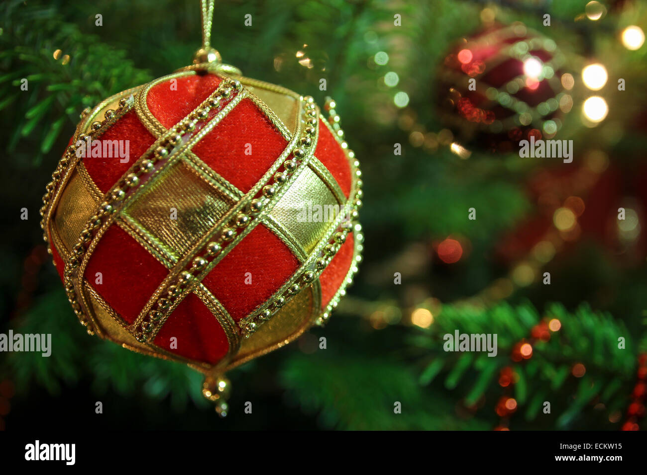 Festive lights and baubles hi-res stock photography and images - Alamy