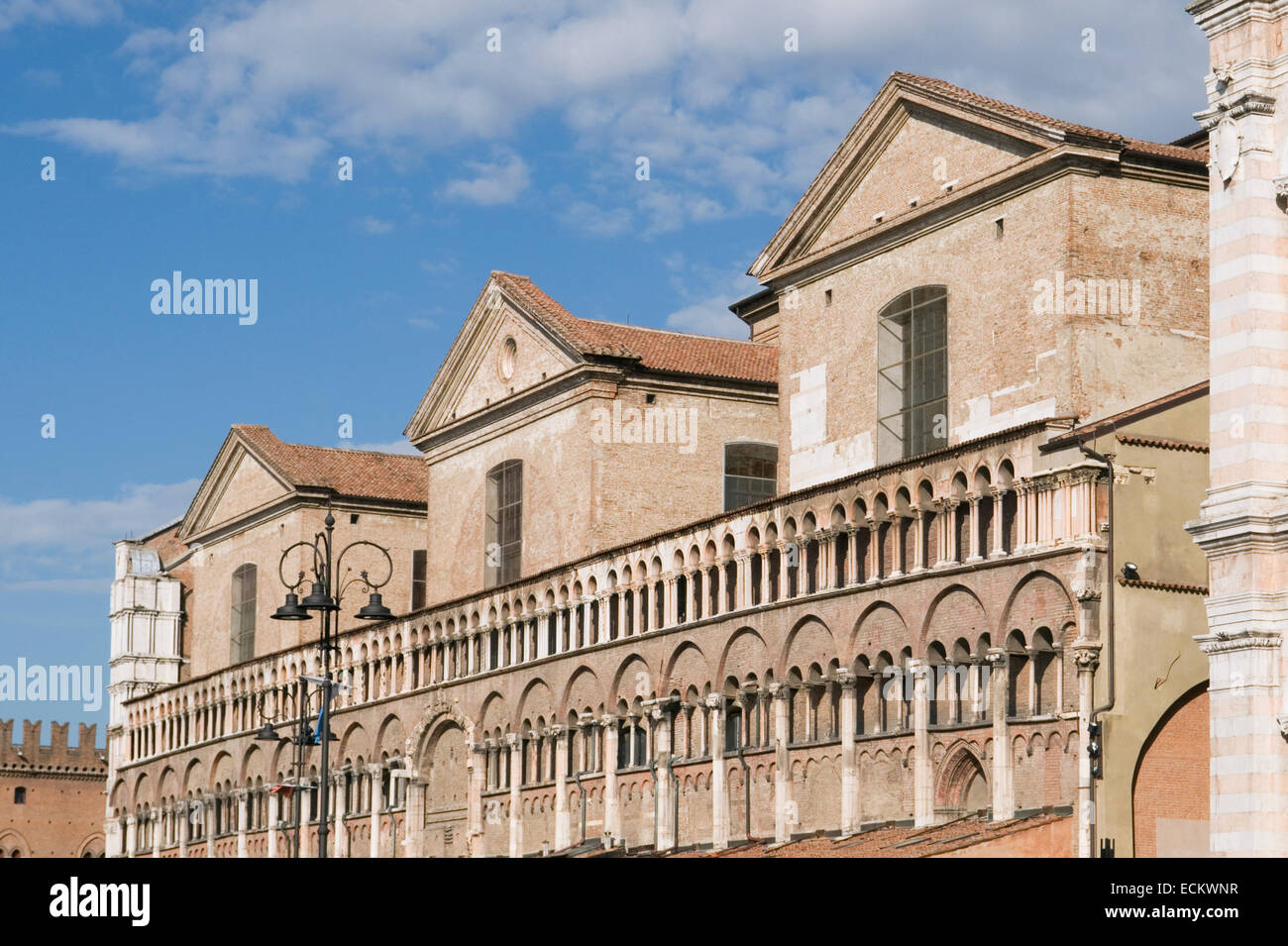 side view of San Giorgio's cathedral, Ferrara, Italy Stock Photo