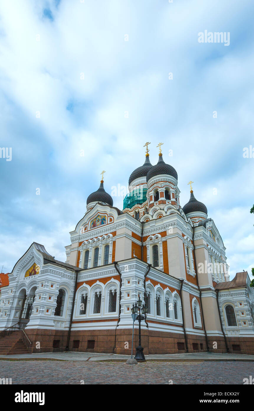 The Alexander Nevsky Cathedral (Tallinn, Estonia). Built between 1894 and 1900. Design by Mikhail Preobrazhensky Stock Photo