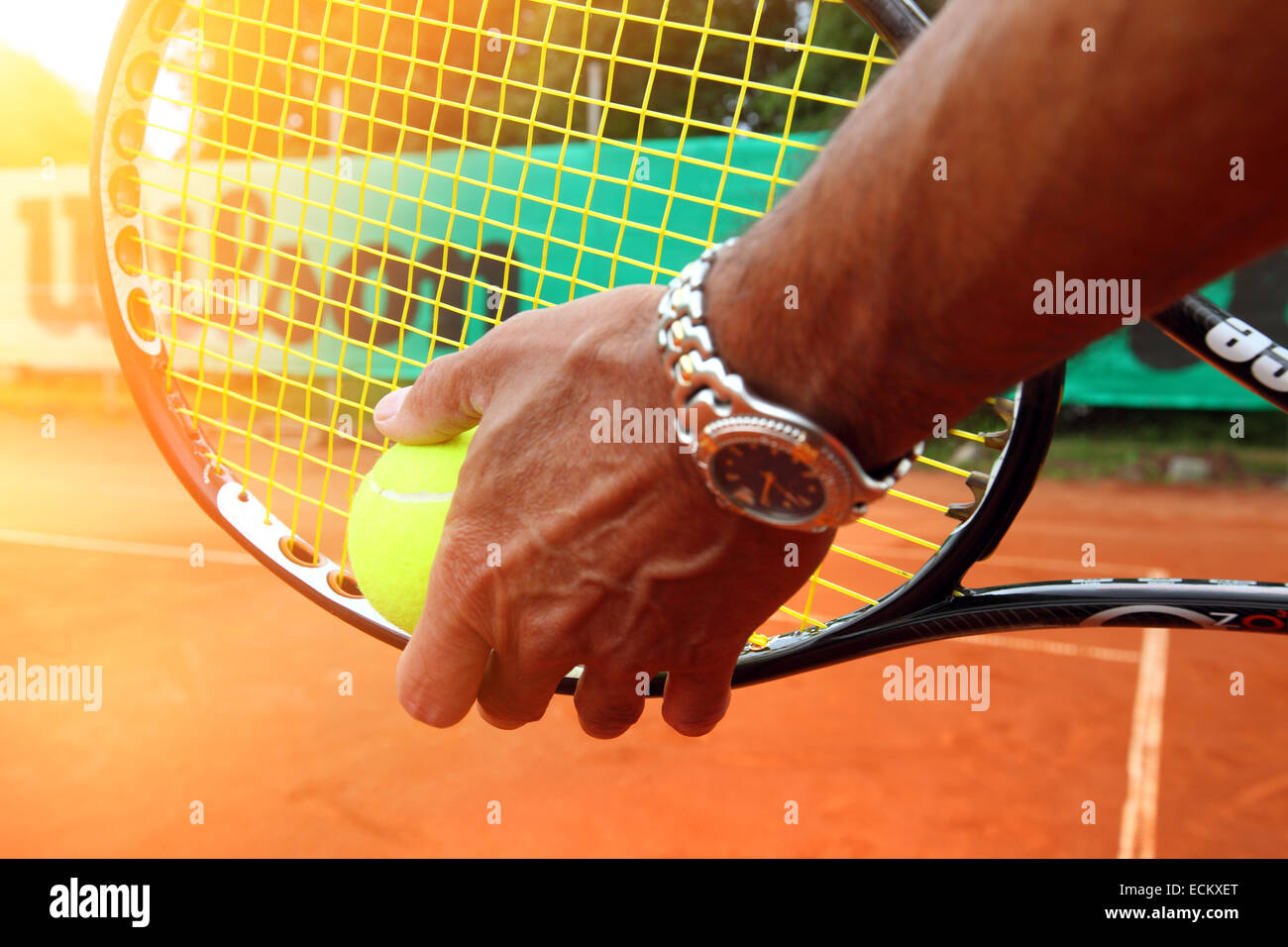 Getting ready to serve Stock Photo Alamy