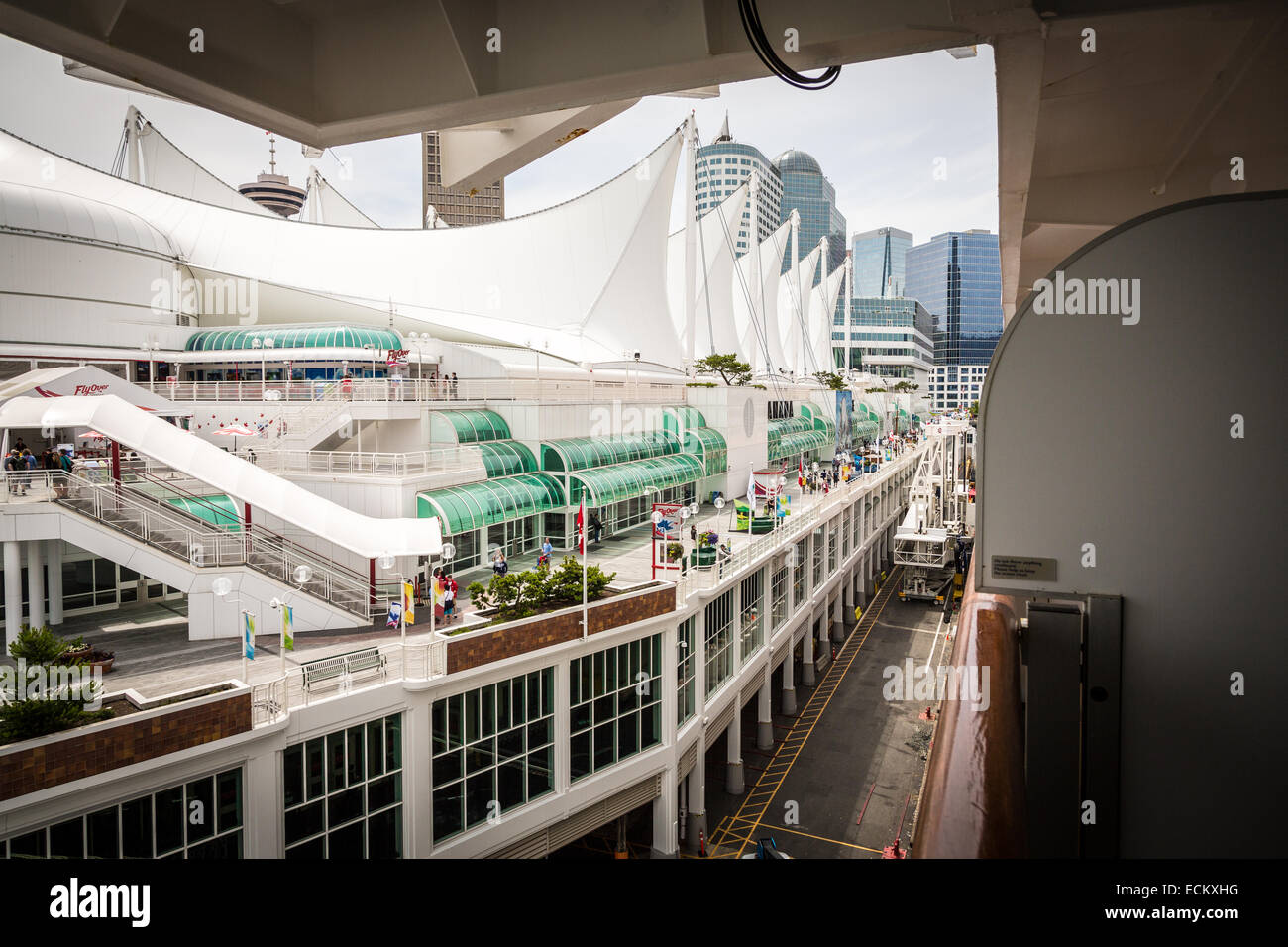 Canada Place, Vancouver, Canada, North America. Cruise Ship in moorings. Stock Photo