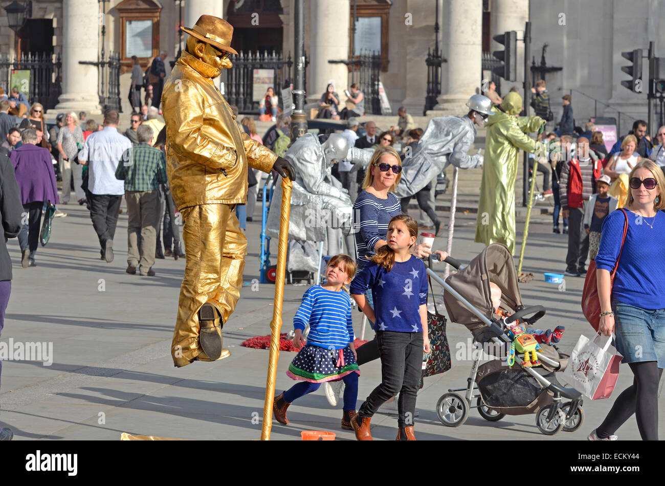 Human statue street entertainers hires stock photography and images