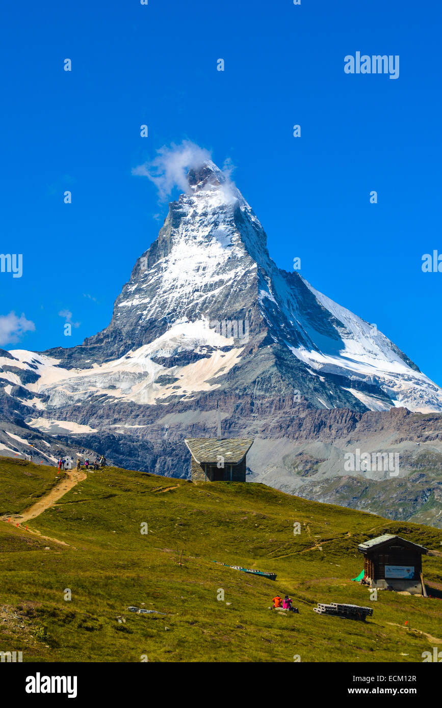 Matterhorn Panorama - Switzerland Zermatt Stock Photo