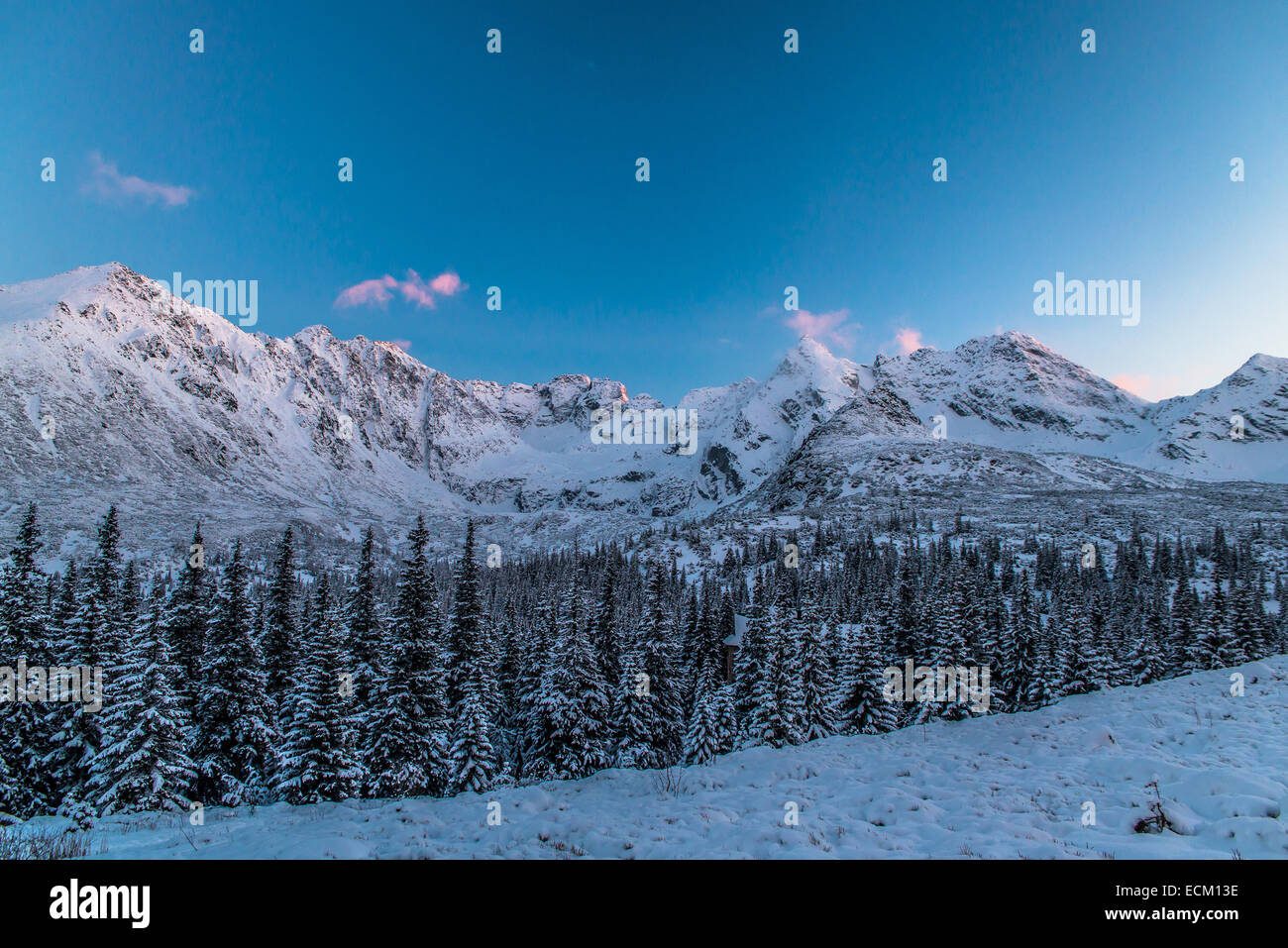 Tatra mountains - winter view above clouds Stock Photo - Alamy