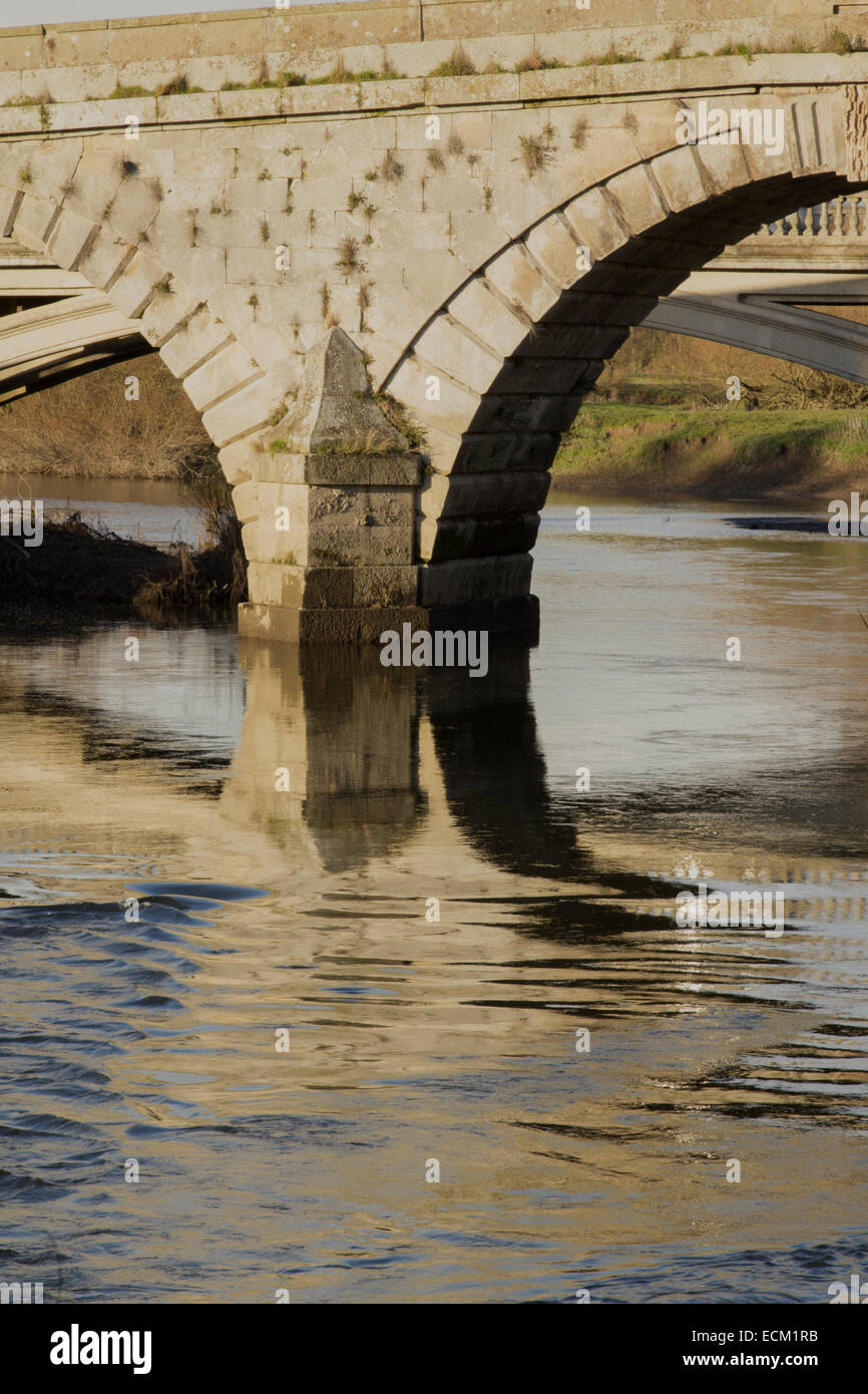 Old Bridge over River Severn at Atcham Stock Photo - Alamy