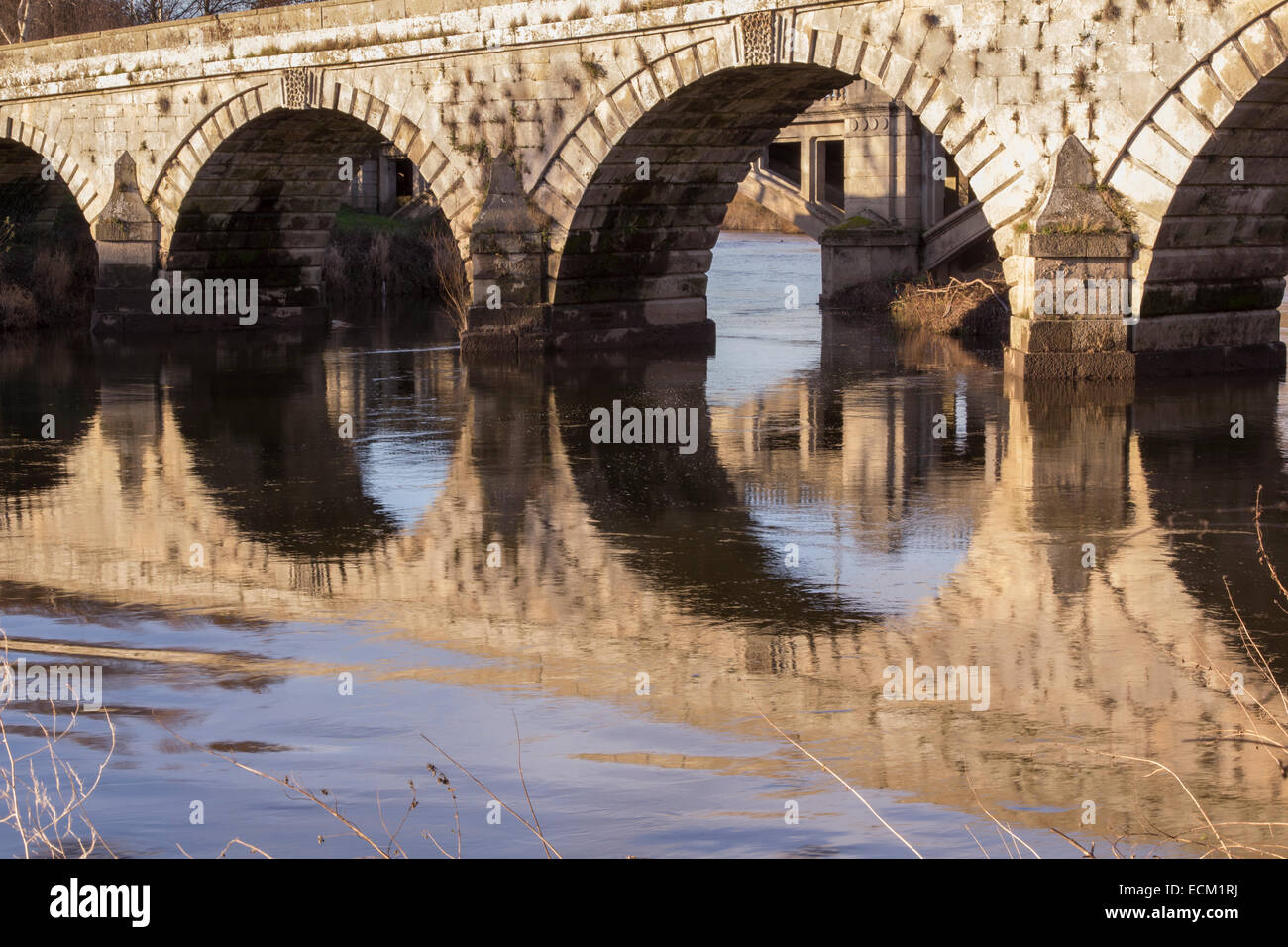 Old Bridge over River Severn at Atcham Stock Photo - Alamy
