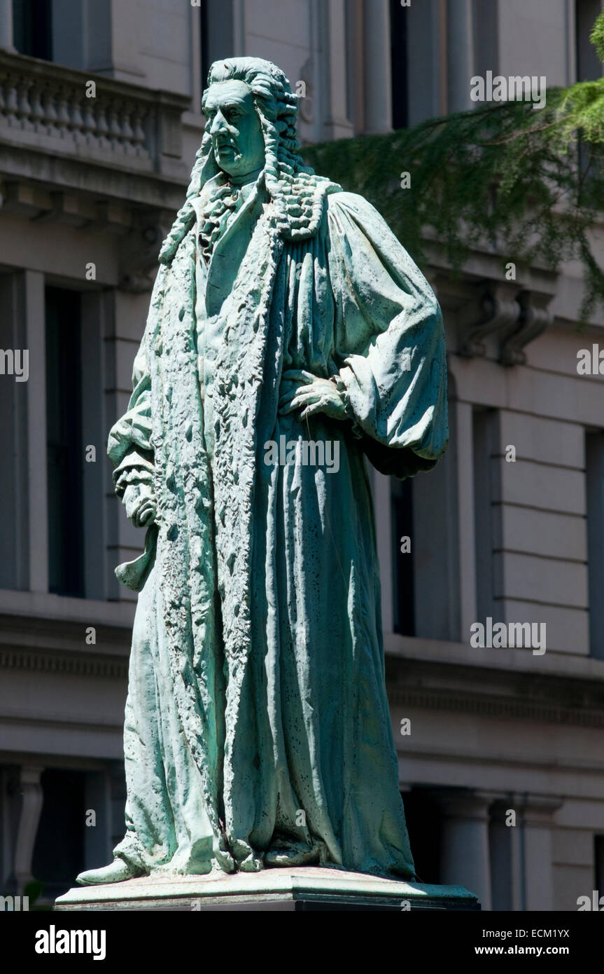 USA, New York City, Manhattan, Trinity Church Cemetery, the statue of John Watts Stock Photo