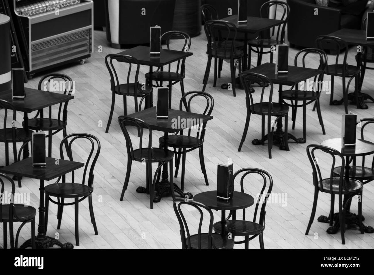 Coffee Shop Black And White