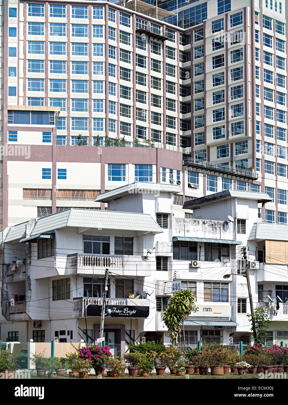High rise apartments, Miri, Malaysia Stock Photo