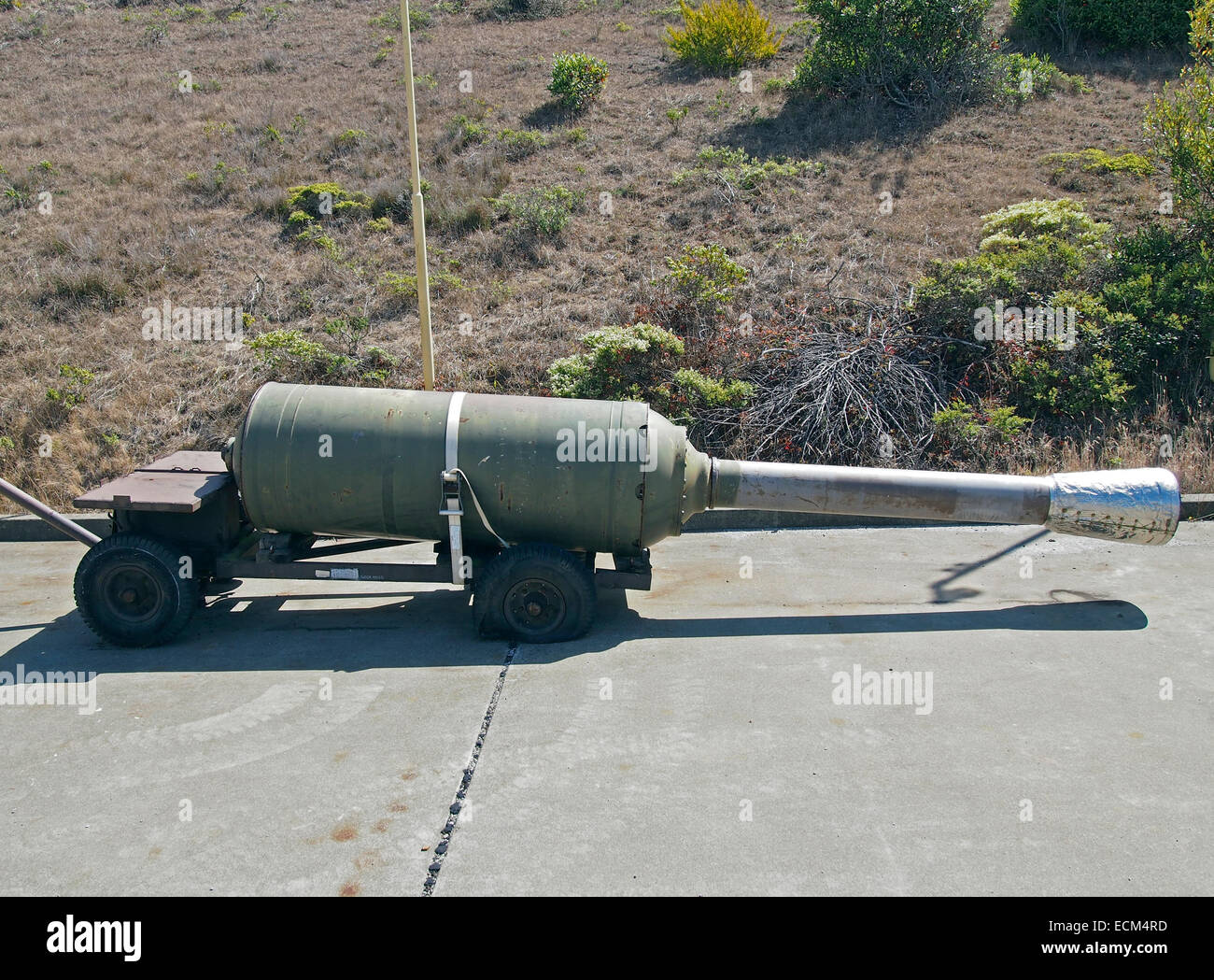 rocket motor for Nike antiaircraft guided missile Stock Photo